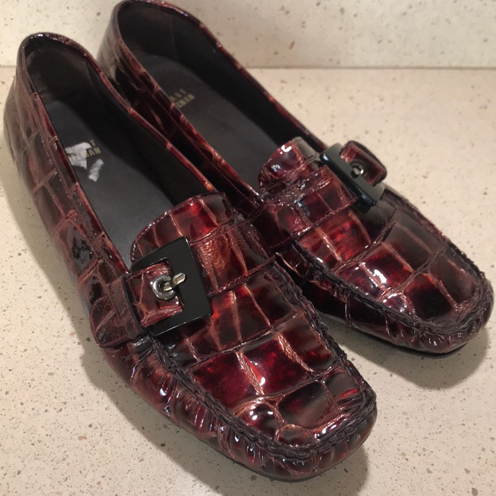 Stuart Weitzman Patent Leather slip on Loafers